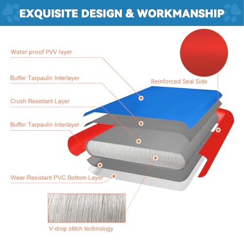 VOFiTNY Inflatable Floating Dock, Swim Platform Floating Dock for Lakes, Lake Floats for Adults, Island Raft Mat for Lake Beach Ocean, Non-Slip Surface