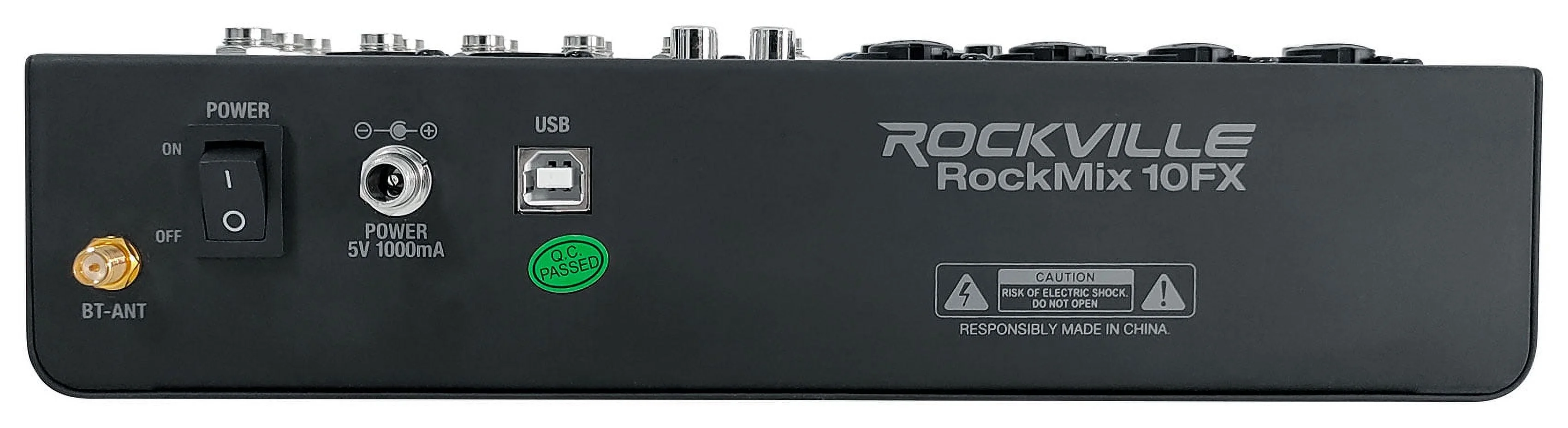 Rockville ROCKMIX 10FX 10 Channel Mixer USB Recording Interface+Mic+Headphones