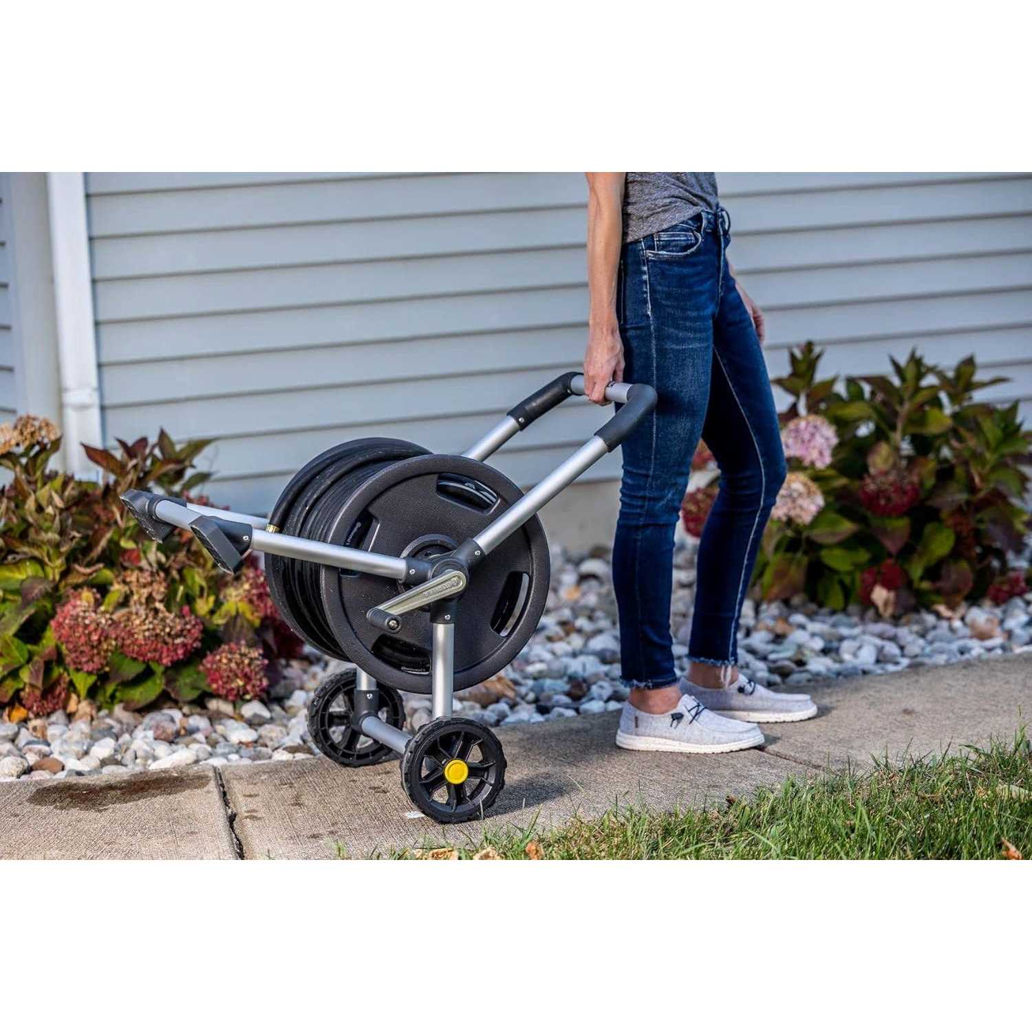 Gorilla 150 ft. Aluminum Zero-Rust Upright Hose Reel