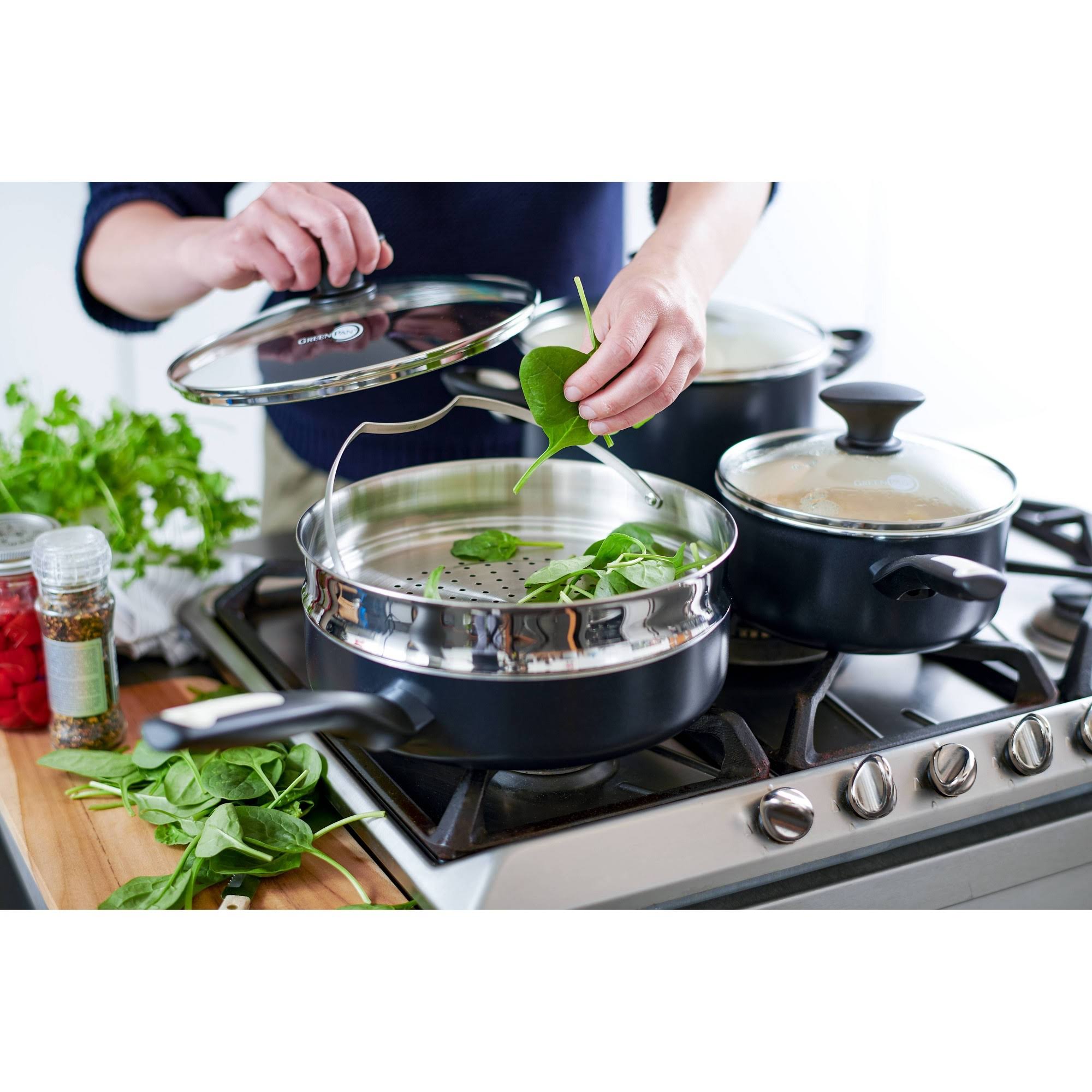 Greenpan Rio 16pc Cookware Set Black