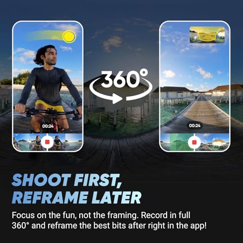 Insta360 X4 Motorcycle Bundle- 8K Waterproof 360 Action Camera, 4K Wide-Angle Video, Invisible Selfie Stick, Removable Lens Guards, 135 Min Battery Life, AI Editing, Stabilization, No Micro SD Card