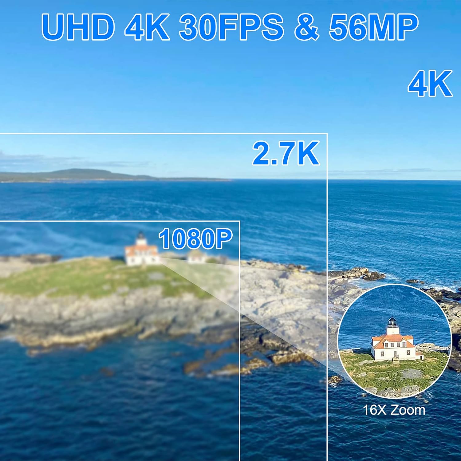 Video Camera 4K, Camera for YouTube Live Streaming 56MP, Easy to Use Vlogging Camera with External Microphone, IR Night Vision 16X Digital Zoom WiFi Remote Control Video Recorder