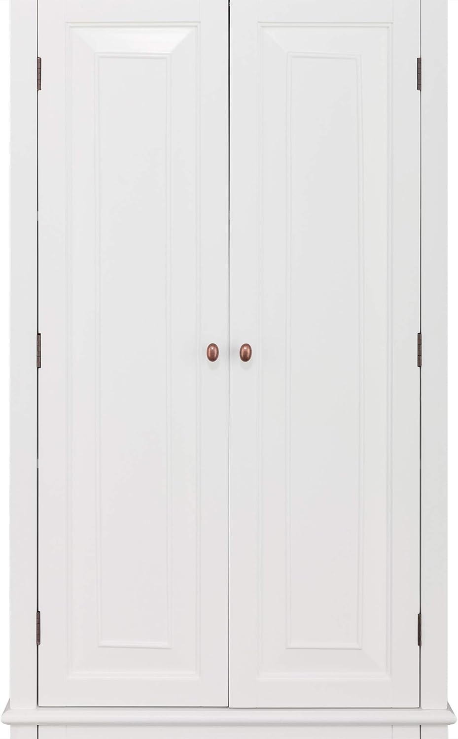 Elegant Home Fashions St. James Bathroom Storage Linen Cabinet, White