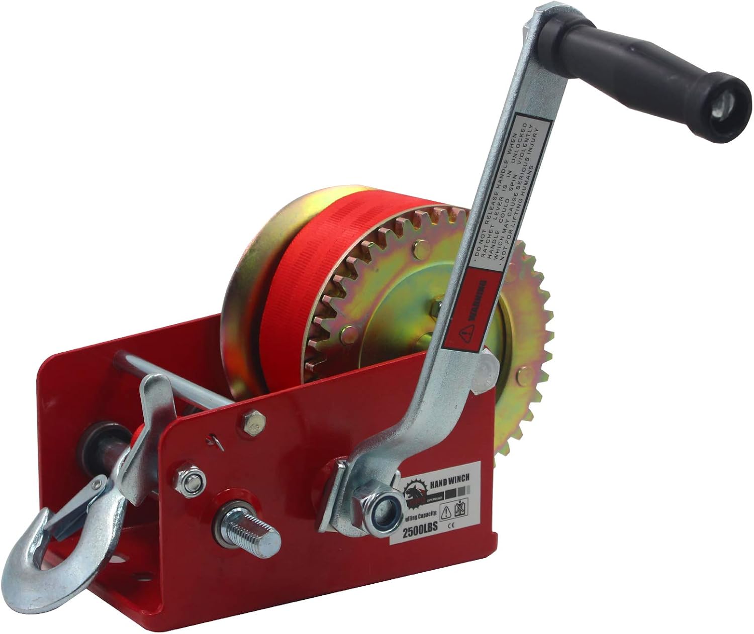 OPENROAD Baot Winch 2500lbs Hand Winch, with 32ft Steel Cable and 2 Speed switchable, for Boat Trailer Towing Winch Pack of 2