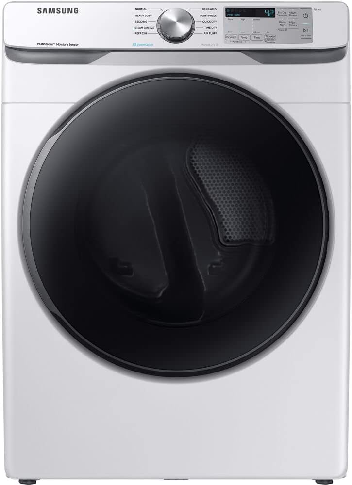Samsung 7.5 Cu. ft. White Electric Dryer with Steam