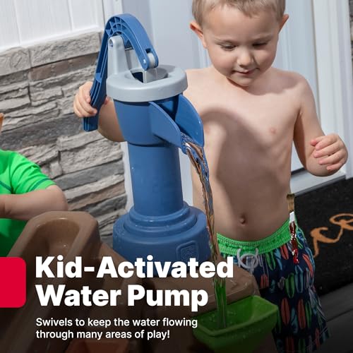Step 2 Pump & Splash Discovery Pond Water Table, Kids Water Sensory Activity Pool, Summer Outdoor Toys, 10 Piece Toy Accessories, For Toddlers 2+ Years Old