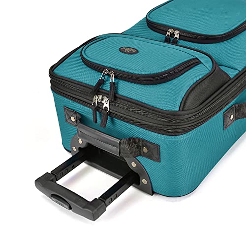 U.S. Traveler Rio Lightweight Carry-On Suitcase 20" Softside Expandable Design, Durable, Business and Travel, Camouflage, Set