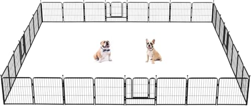 FXW Instant Dog Playpen, Portable Pet Fence for Outdoor, RV Trips, and Camping, 40inch, 16 Panels for Medium and Large Dogs│Patented