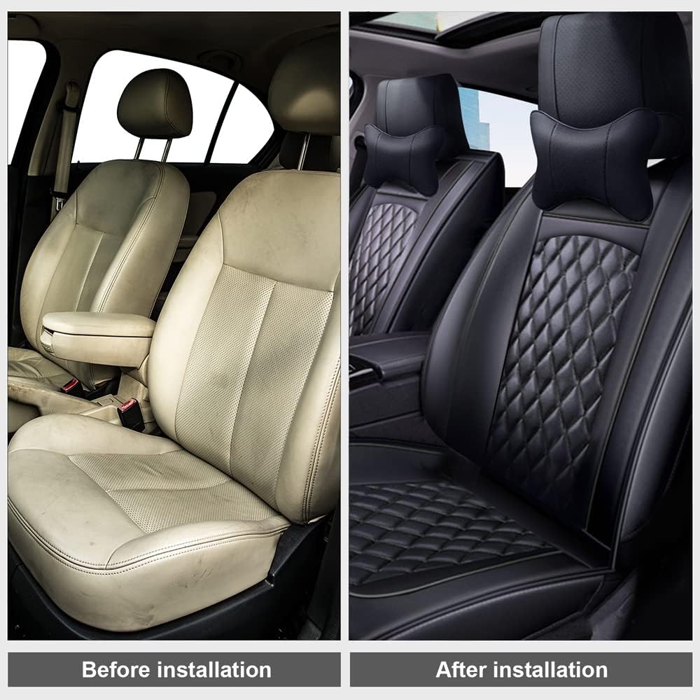 HZKERZH Custom for Honda CR-V 2007-2021 Car Seat Cover for 5 Seater,Premium Faux Leather Interior for Honda CR-V 2007-2021 Accessories,Waterproof and Easy to Install