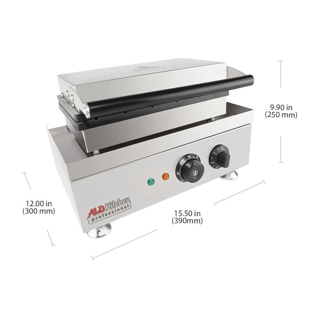 ALDKitchen Stick Waffle Maker | Professional Stainless Steel Waffle Iron | 6 Small Stick Waffles 110V