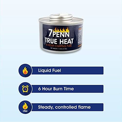 7penn Wick Chafing Dish Fuel 48-Pack with Free Lid Opener – Food Warming, Heated Cans, Chaffing Burner, Buffet Warmer