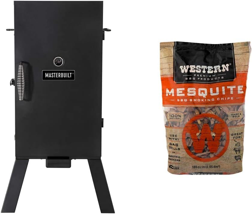Masterbuilt MB20070210 Analog Electric Smoker with 3 Smoking Racks, 30 inch, Black
