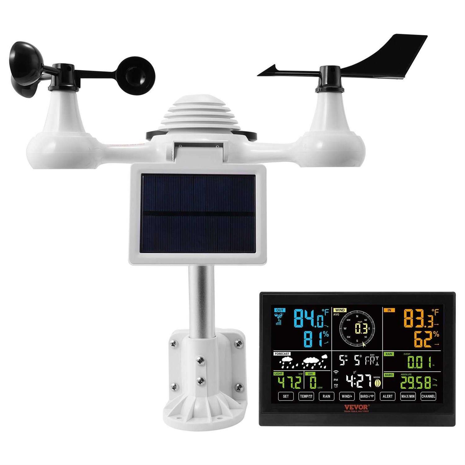 VEVOR 7-in-1 Wireless Weather Station 7.5 Display Home Weather Station Temperature - Shop Hardware Tools Online Store