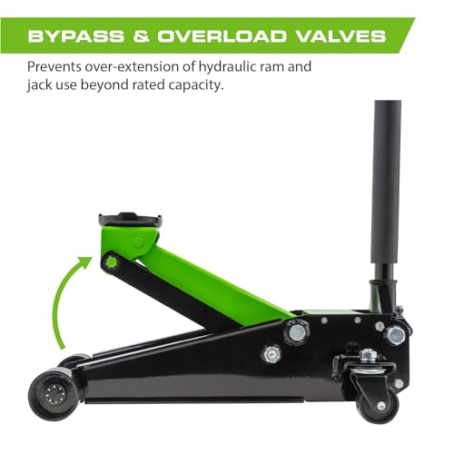 ARCAN Tools 3-Ton Quick Rise Aluminum Floor Jack with Dual Pump Pistons & Reinforced Lifting Arm (A20018_A20019)
