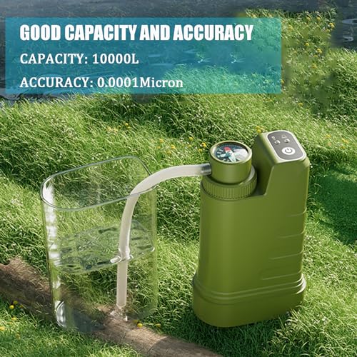 Electric Portable Water Filter, Portable Water Purifier,Water Purifier Survival,Removing up to 99.99% of impurities,Water Filter Survival Survival ，Purifying Water Camping