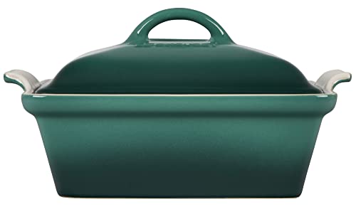 Le Creuset Stoneware Heritage Covered Square Casserole, 2.5 qt. (9"), Cerise