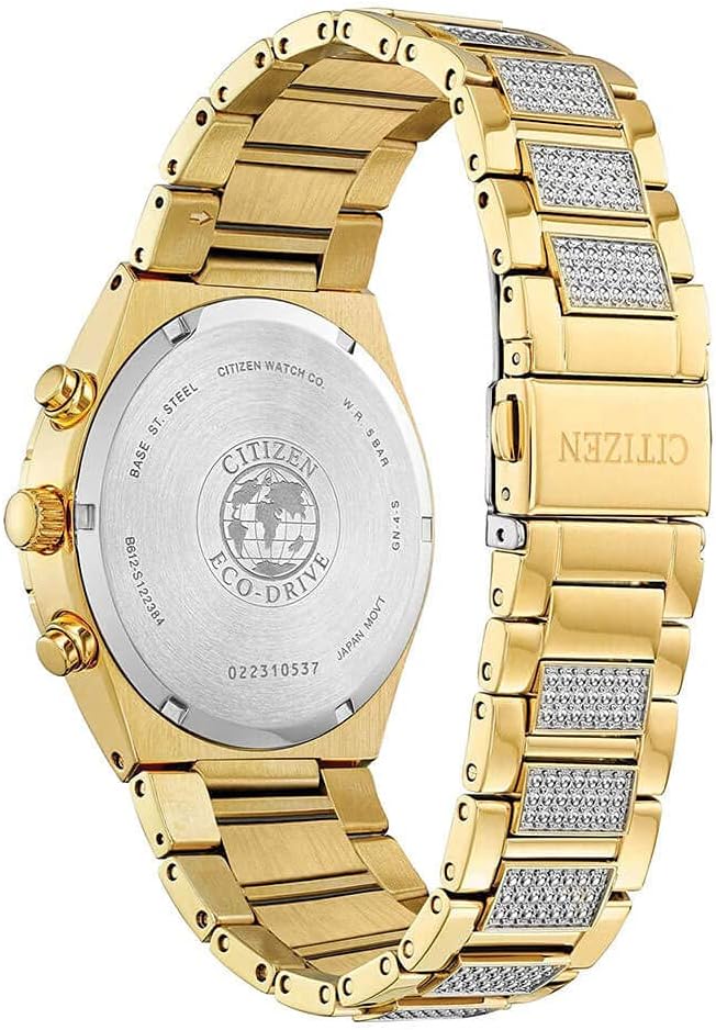 Citizen Men's Eco-Drive Crystal Gold-Tone Watch | 42mm | CA0750-53E