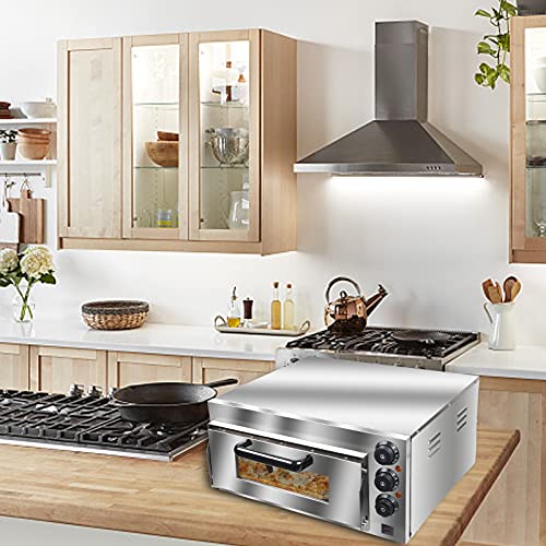ZXMT Commercial Pizza Oven Stainless Steel Pizza Electric Countertop Pizza and Snack Oven Multipurpose Oven for Restaurant Home Pizza Pretzels Roast Yakitori 110V