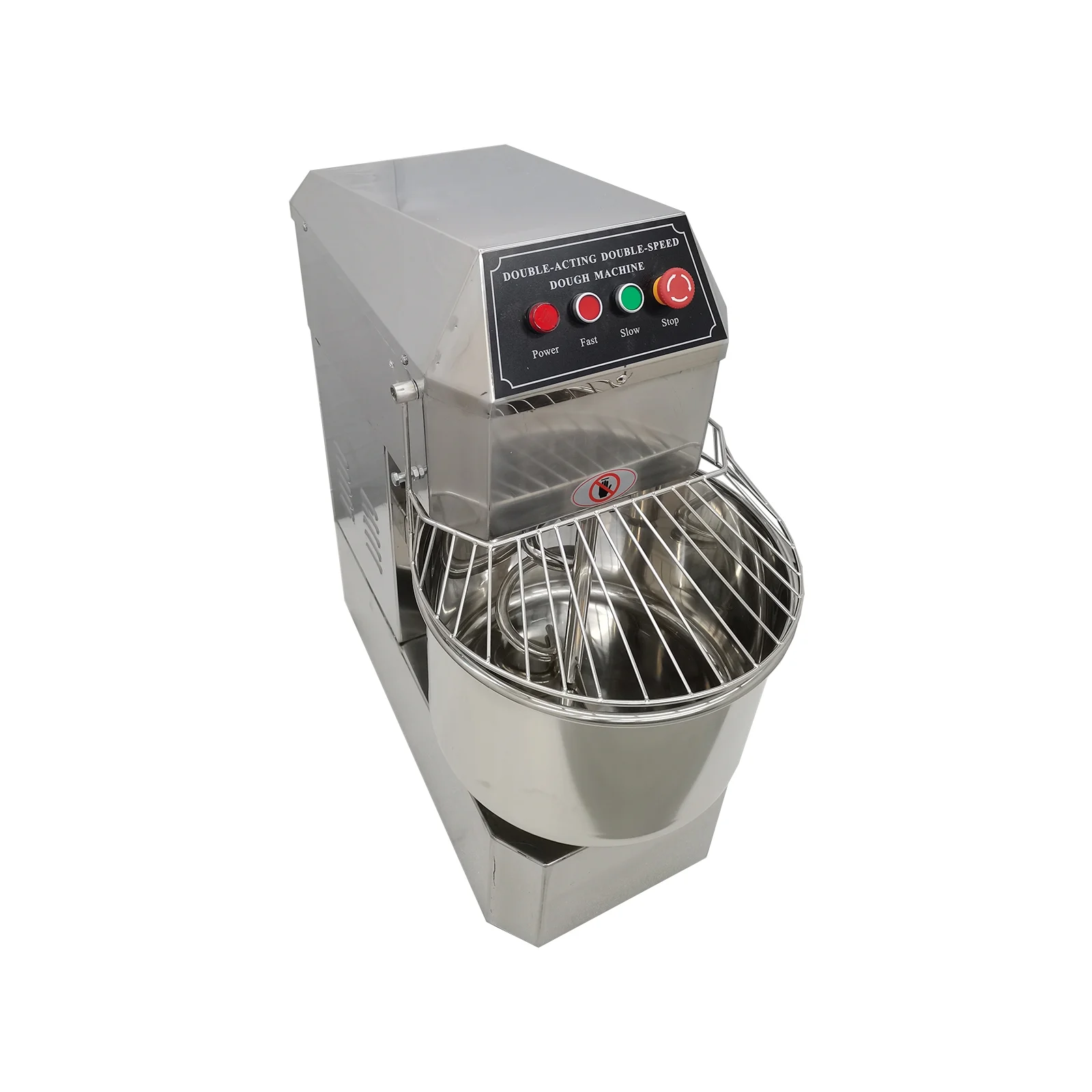 INTSUPERMAI Double Speed Dough Mixer Spiral Flour Mixing 30L Stainless Steel