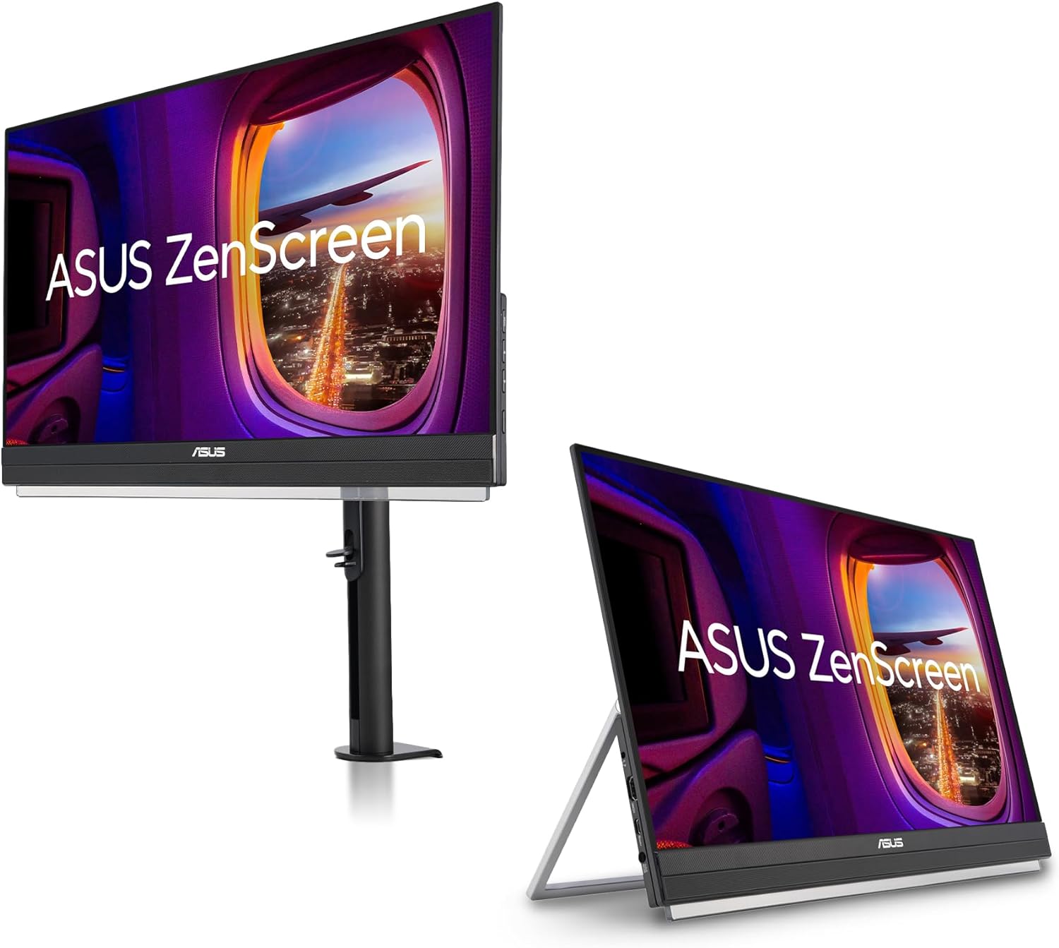 ASUS ZenScreen 22” (21.5 viewable) 1080P Portable Monitor (MB229CF) – Full HD, IPS, 100Hz, USB-C, Eye Care, Speakers, Carrying Handle, Kickstand, C-clamp Arm, Partition Hook, Subwoofer, 3 yr warranty