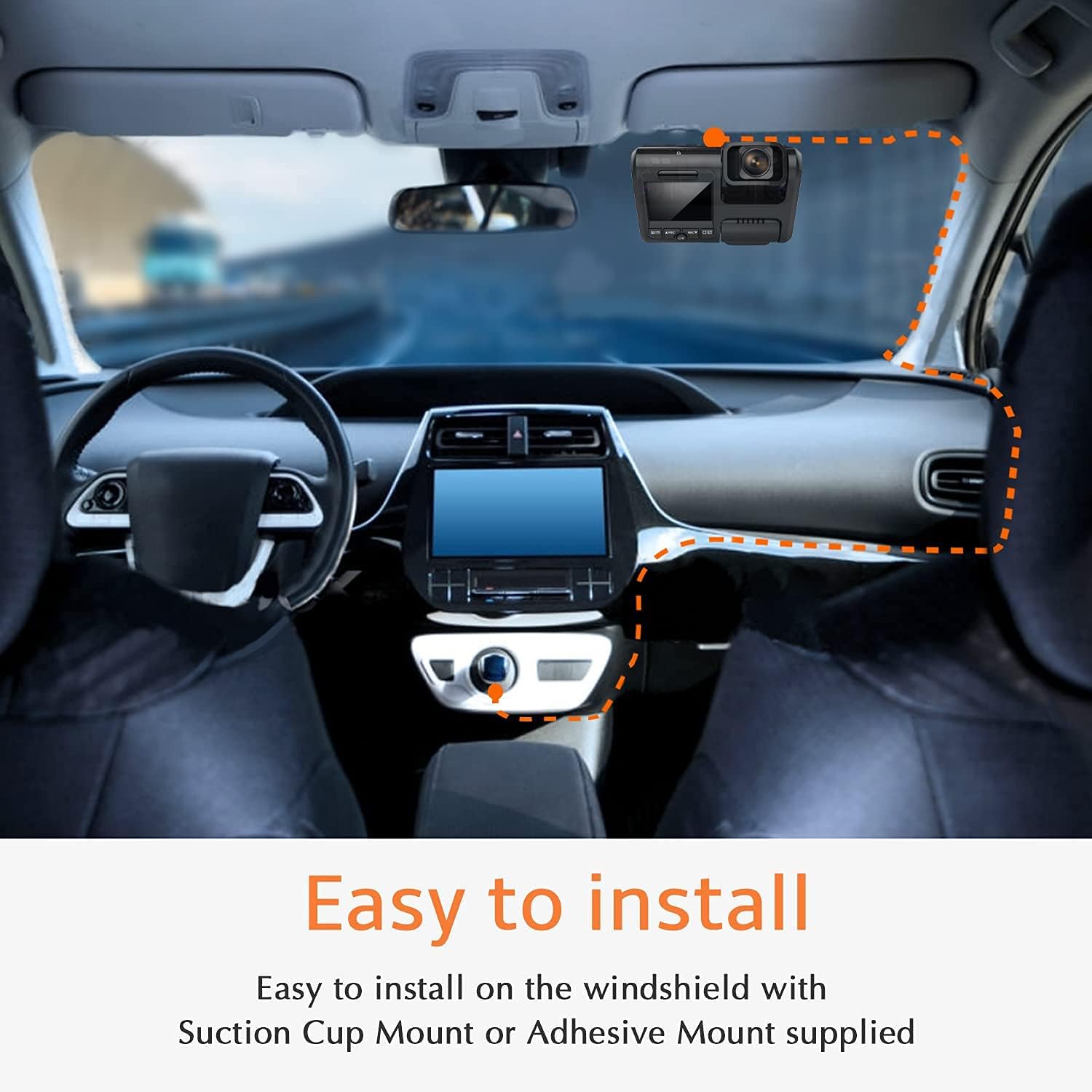 2021 Upgrade 4K 2160P Front and Cabin 1080P+1080P Dual FHD Dash Cam Built in WiFi for Cars Taxi, 24H Parking Monitor, Infrared Night Vision, G-Sensor, 2.0" LCD Loop Recording Car Camera, D30H Pack of 2