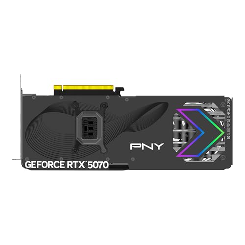 PNY NVIDIA GeForce RTX™ 5070 12GB ARGB Overclocked Triple Fan Graphics Card (DLSS 4, PCIe® 5.0, HDMI®/DP 2.1, 2.4-Slot, Epic-X™ RGB Lighting)