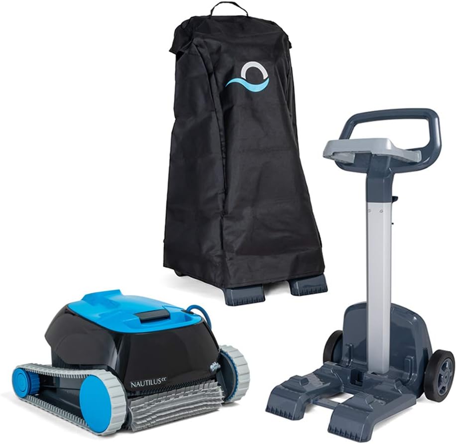 DOLPHIN Nautilus CC Automatic Robotic Pool Cleaner - Ideal for Above and In-Ground Swimming Pools up to 33 Feet - with Large Capacity Top Load Filter Basket…