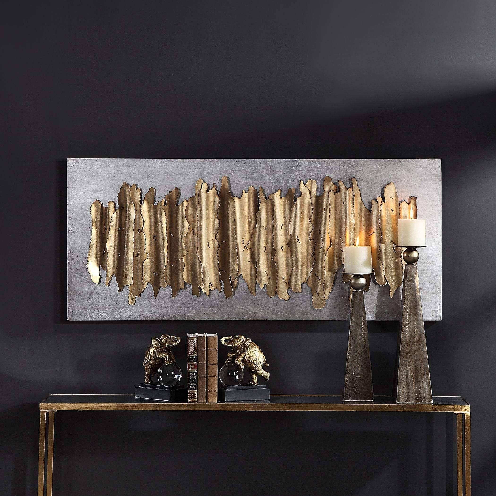Uttermost 04195 Lev Gold Metal Wall Decor