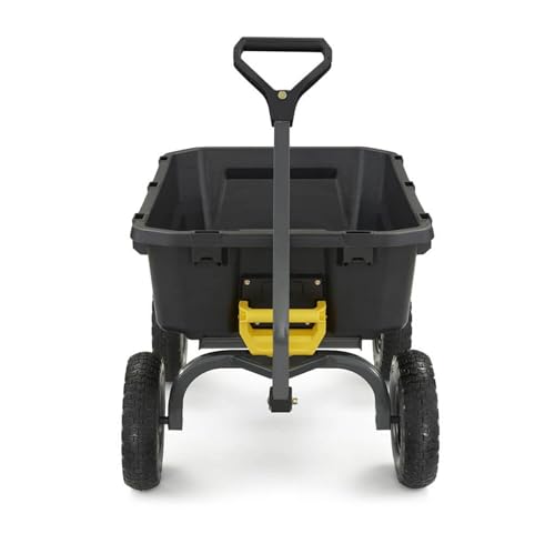Gorilla Carts Heavy-Duty Dump Cart, Patented Quick-Release Dumping, Steel Frame, 600 lb Capacity, No-Flat 10-Inch Tires, Utility Wagon for Garden, Yard, Beach