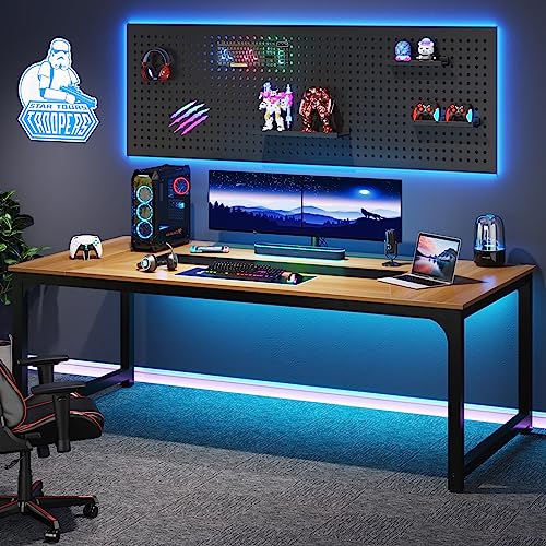 Tribesigns Modern Computer Desk, 63 x 31.5 inch Large Executive Office Desk Computer Table Study Writing Desk Workstation for Home Office, Spliced Desktop, White