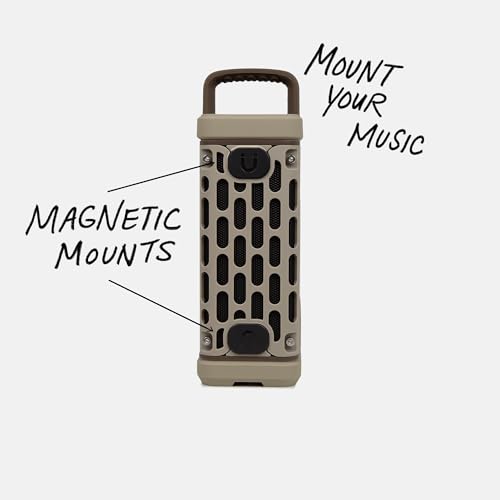 Turtlebox Ranger: Loud! Outdoor Portable Bluetooth 5.4 Speaker | Rugged, Waterproof, Ultra-Portable | Plays to 105db, Deep Bass, Shockproof, Unlimited Pairing for Full Stereo Experience, River Rock