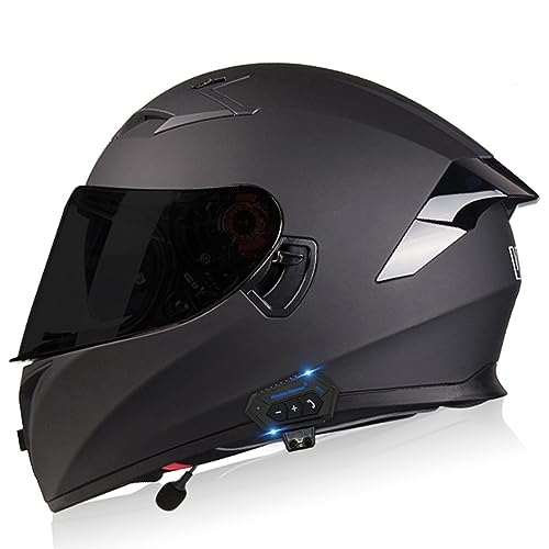 Bluetooth Helmet Motorcycle Modular Full Face Integrated Dual Visor Anti Fog Sun Shield DOT Approved Men and Women Motorbike Helmets