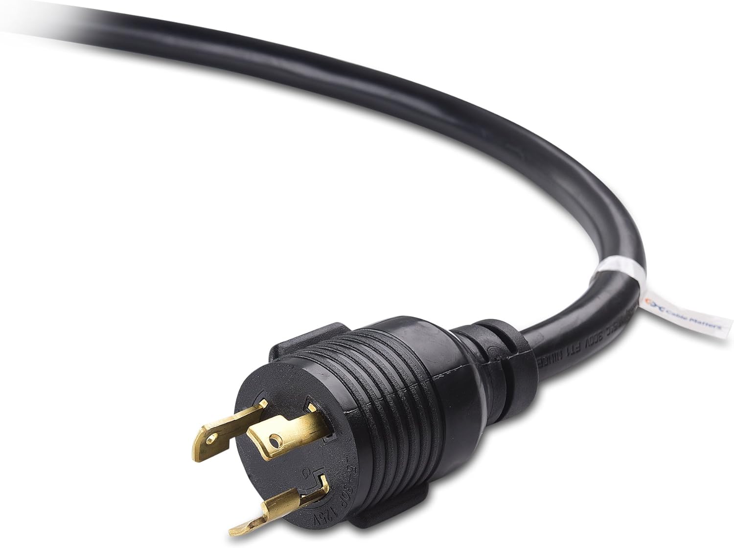 Cable Matters 3 Prong 30 Amp Locking Generator Extension Cord 25 ft (NEMA L5-30P to L5-30R) with Carry Strap