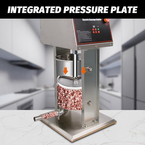 Electric Sausage Stuffer 55LBS Vertical Sausage Maker Machine Stainless Steel Sausage Filler Machine with 4 Stuffing Tubes for Commercial & Home Use