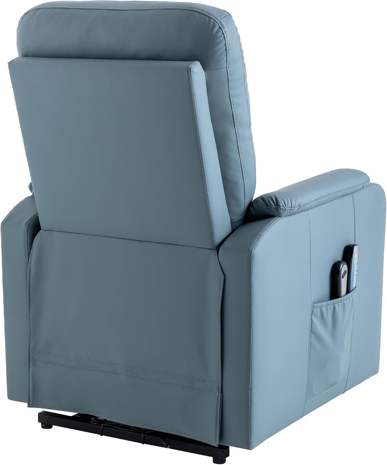 Power Lift Chair for Elderly, Home Theater Seating Lazy Boy Reclinerchair with Adjustable Heated Massage, Heavy Duty Electric Recliner with Side Pockets, for Adults and Seniors, F-Blue