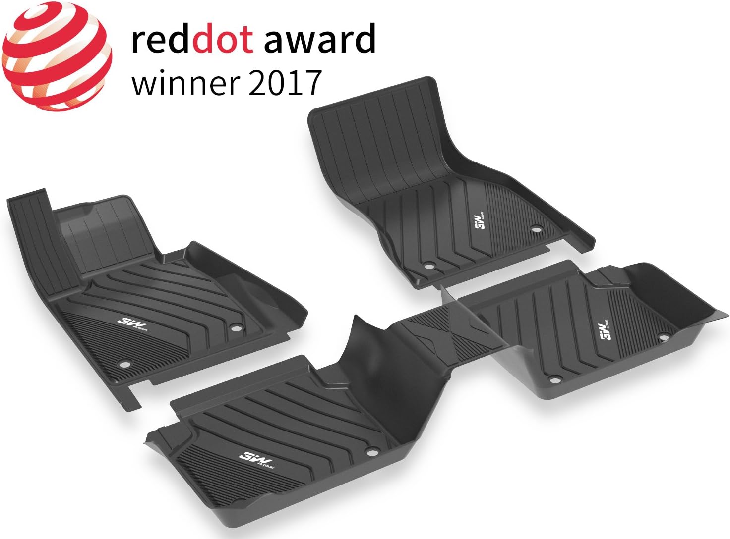 3W?Floor?Mats?Compatible for BMW 3 Series G20 2019 2020 2021 TPE?All?Weather?Custom?Fit?Floor?Liner?for BMW 3 Series G20 1st?and?2nd?Row?Full?Set?Car?Mats Black