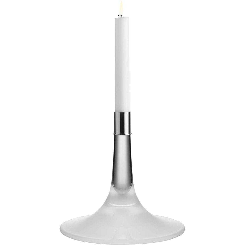 Orrefors Cirrus Candlestick, Tall - Silver