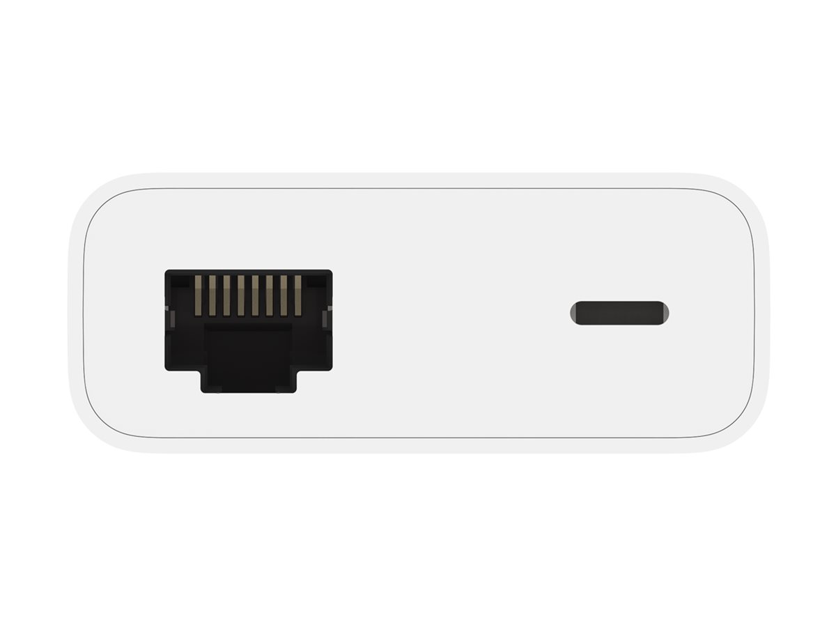 Belkin - Network adapter - Lightning - Gigabit Ethernet (PoE) x 1 - for Apple 10.5-inch iPad Pro; 12.9-inch iPad Pro; 9.7-inch iPad; 9.7-inch iPad Pro; iPad Air 2