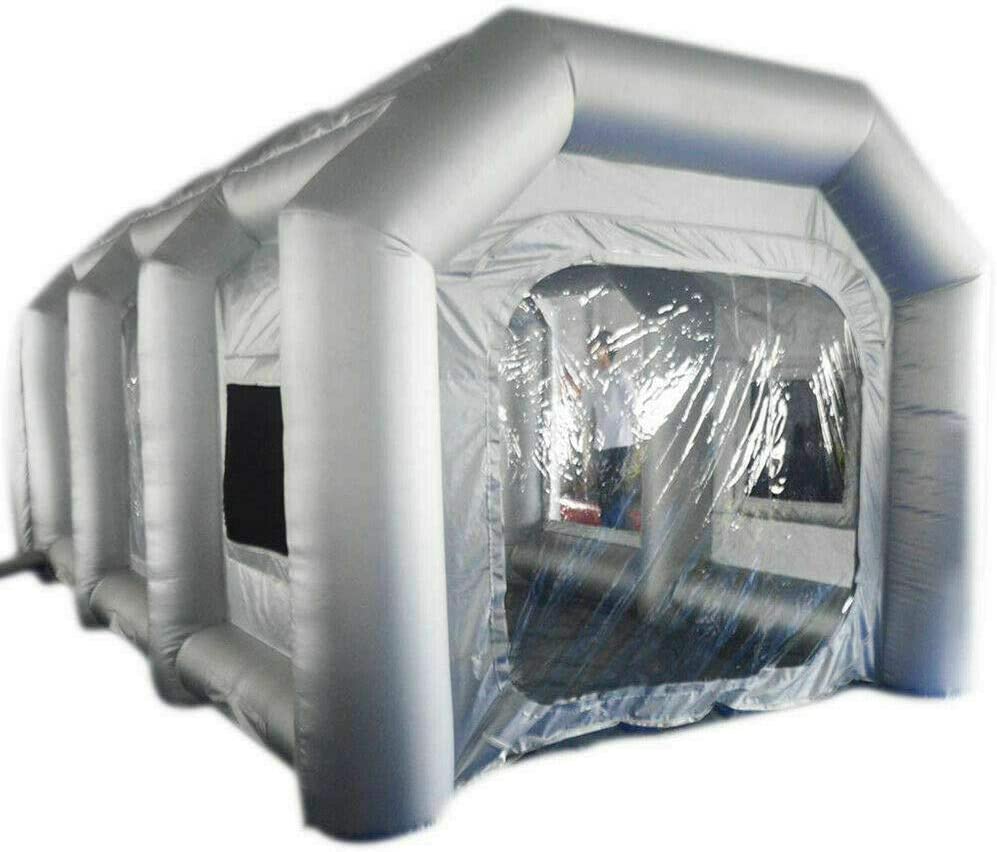 DENSET 20x10x8 ft. Paint Booth Portable Spray Paint Car Tent with 2 Filter System Inflatable