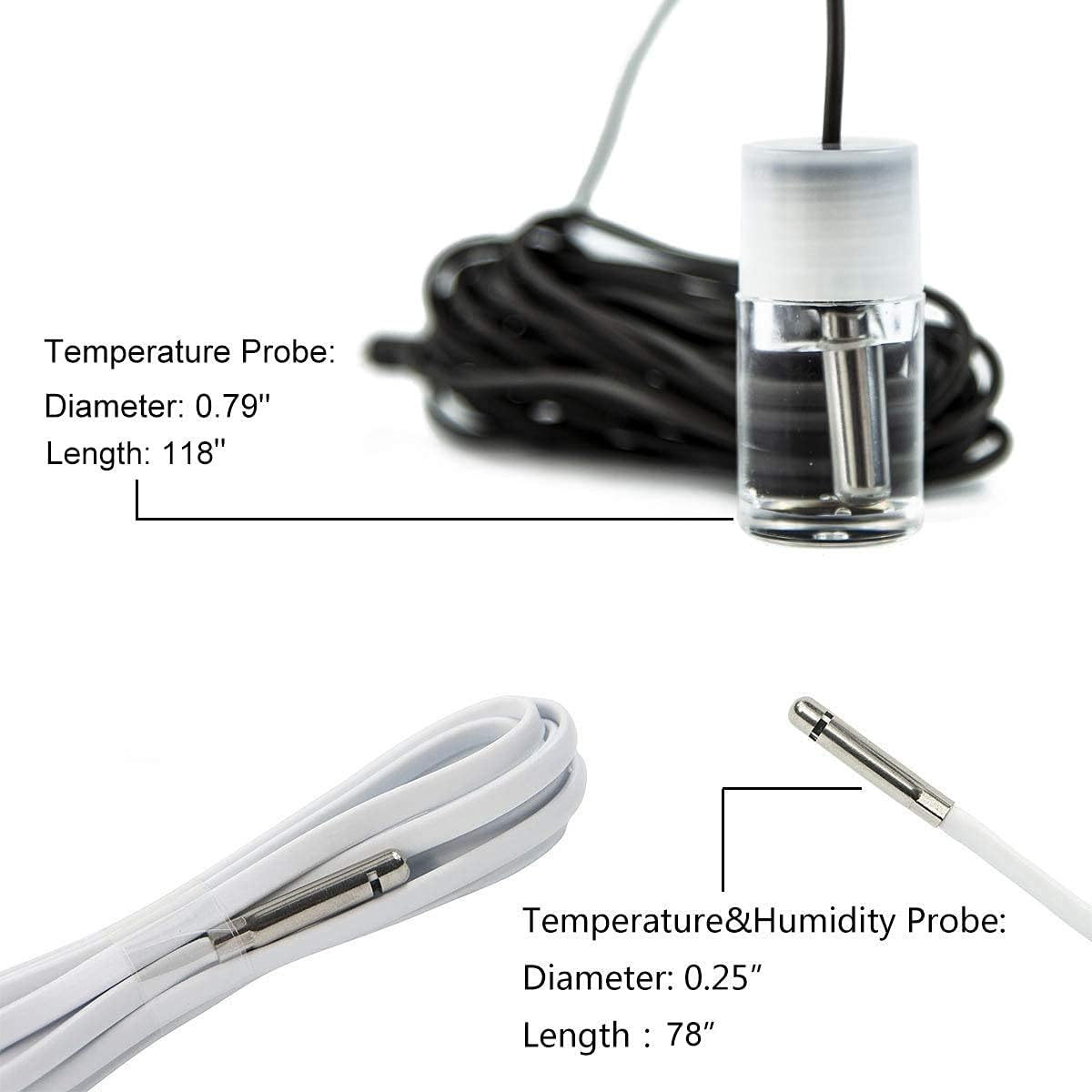 Elitech GSP-6G Digital Temperature Humidity Data Logger Detachable Buffered Probe ISO 17025 Certification Pack of 2