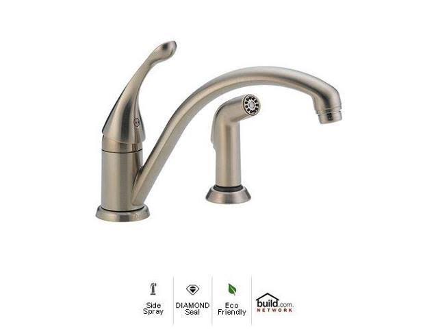 Delta - 441-SS-DST - Collins Single Handle Kitchen Faucet with Spray Stainless