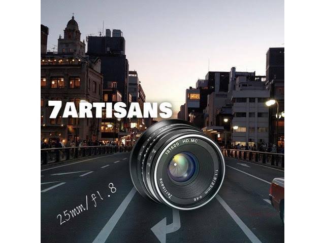7artisans 25mm f/1.8 Manual Focus Prime Fixed Micro Four Thirds Lens (Silver)