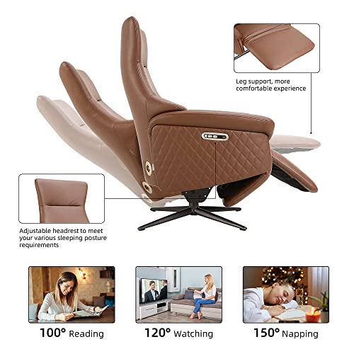 Power Recliner Chair, Zero Gravity Recliner, Reclining for Adults with 2 Motors, Single Recliner with Powered Headrest Footrest USB Charging Press Control, Grey