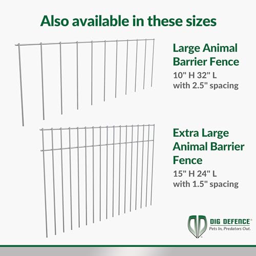 Dig Defence - The Original Animal Barrier Fence, No Dig Underground Fence System for Dogs and Other Animals, 10 Pack - Up to 30’ Total Length - No Dig Fence, (Black)