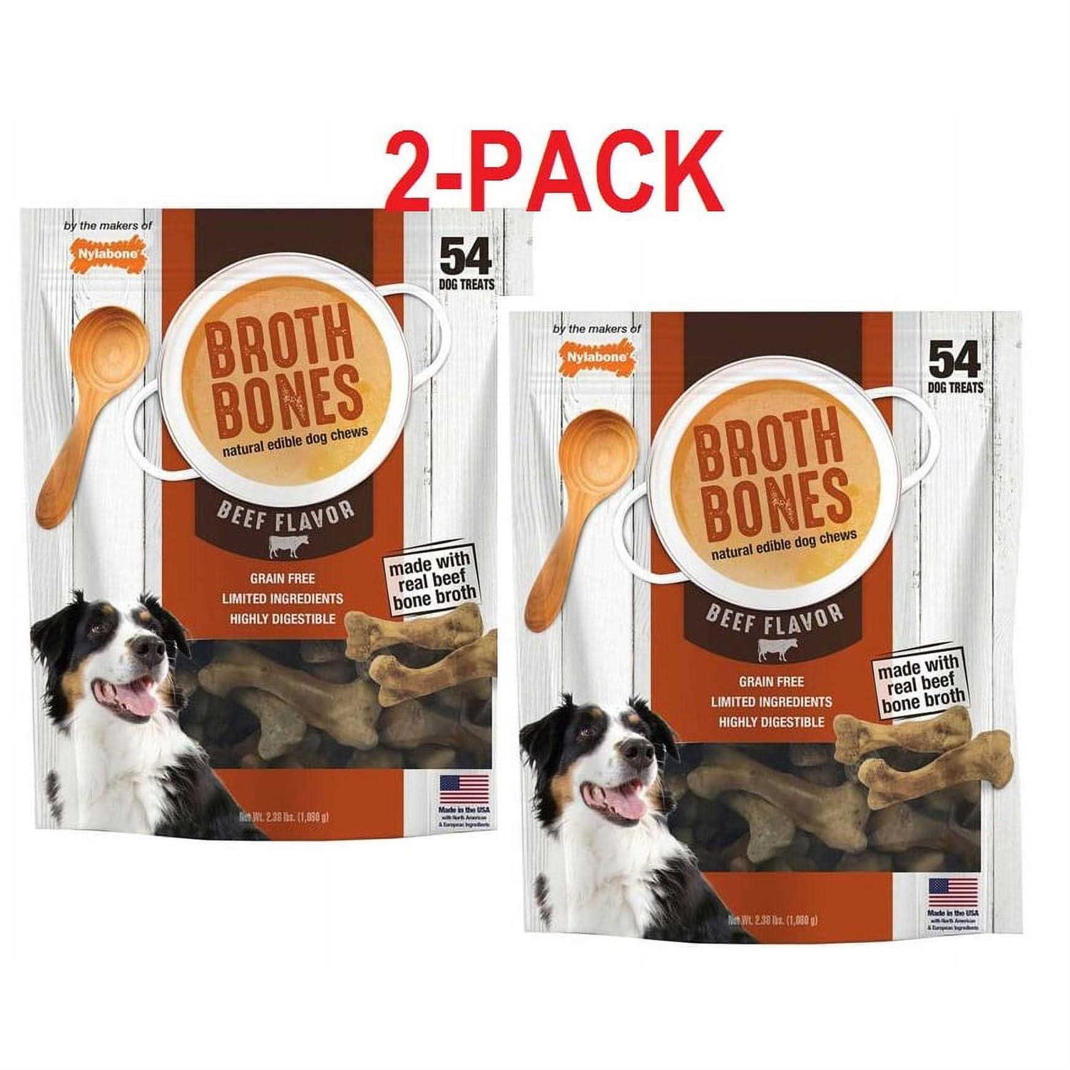 Nylabone Broth Bones Natural Edible Dog Chews - Pet Supplies online store