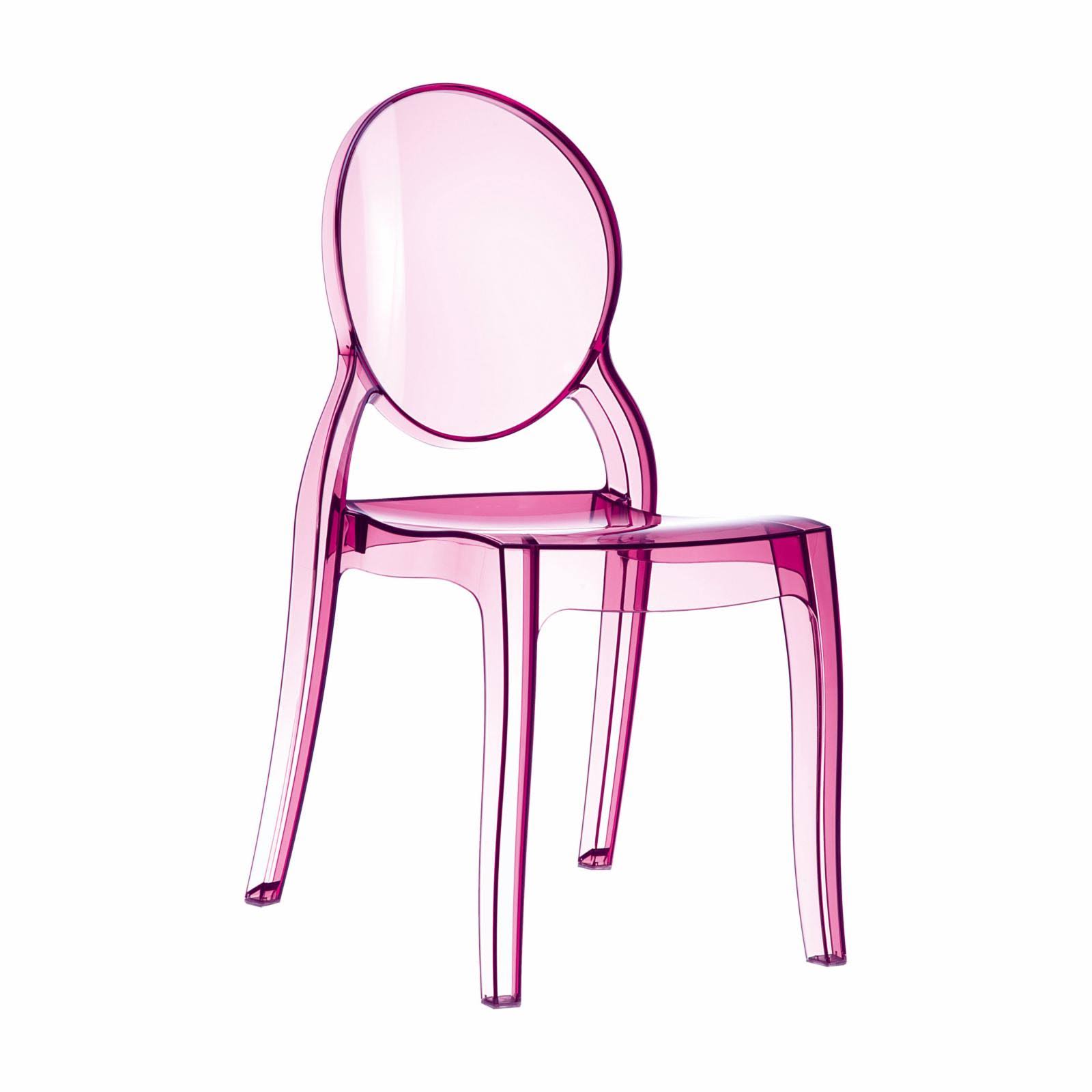 Elizabeth Polycarbonate Dining Chair Transparent Pink, Set of 2