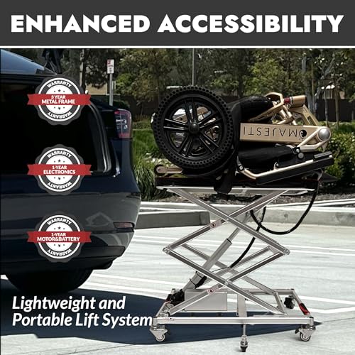 COMFYGO Wheelchair Lifts, Wheelchair Lift for Cars, Scooter Lifts for Trucks, Mobility Scooter Lift, Lightweight Space Saving Lift for Car, Lift Up to 110 lbs.
