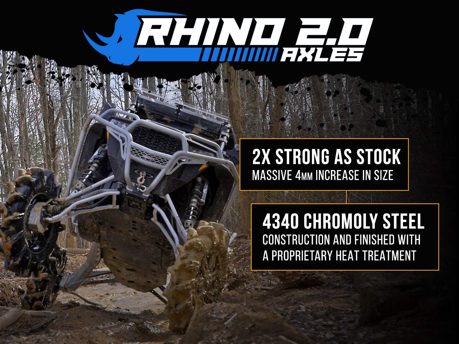 SuperATV Heavy Duty Rhino 2.0 Rear CV Axle for Polaris Ranger XP 900 High Lifter Edition - REAR - 2X Stronger Than Stock!