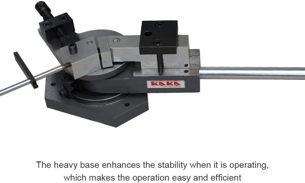 KAKA SBG-40 Heavy-Duty Universal Bender, High Capacity Flat Bar, Square Bar and Round Bar Metal Bender, Combination of Scroll, Radius and Angle Bending, High Precision Metal Bender