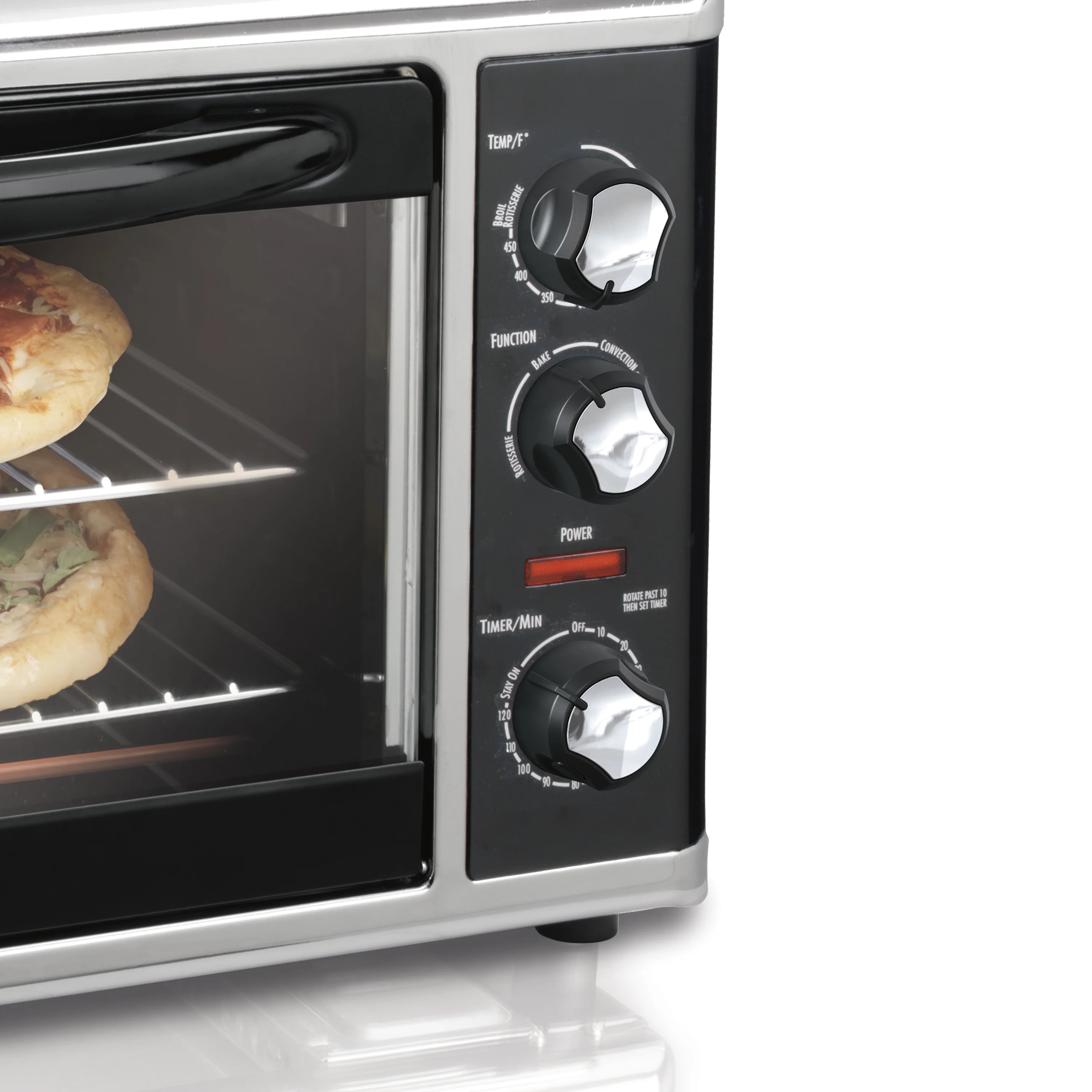 Hamilton Beach Countertop Oven with Convection and Rotisserie, Baking, Broil, Extra Large Capacity, Silver, 31100D